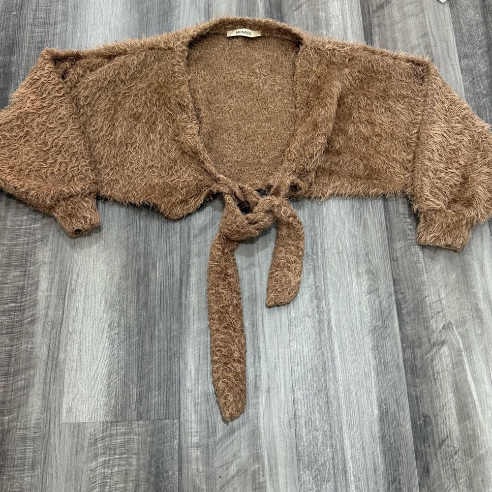 Monaco Faux Fur Cropped Sweater Top